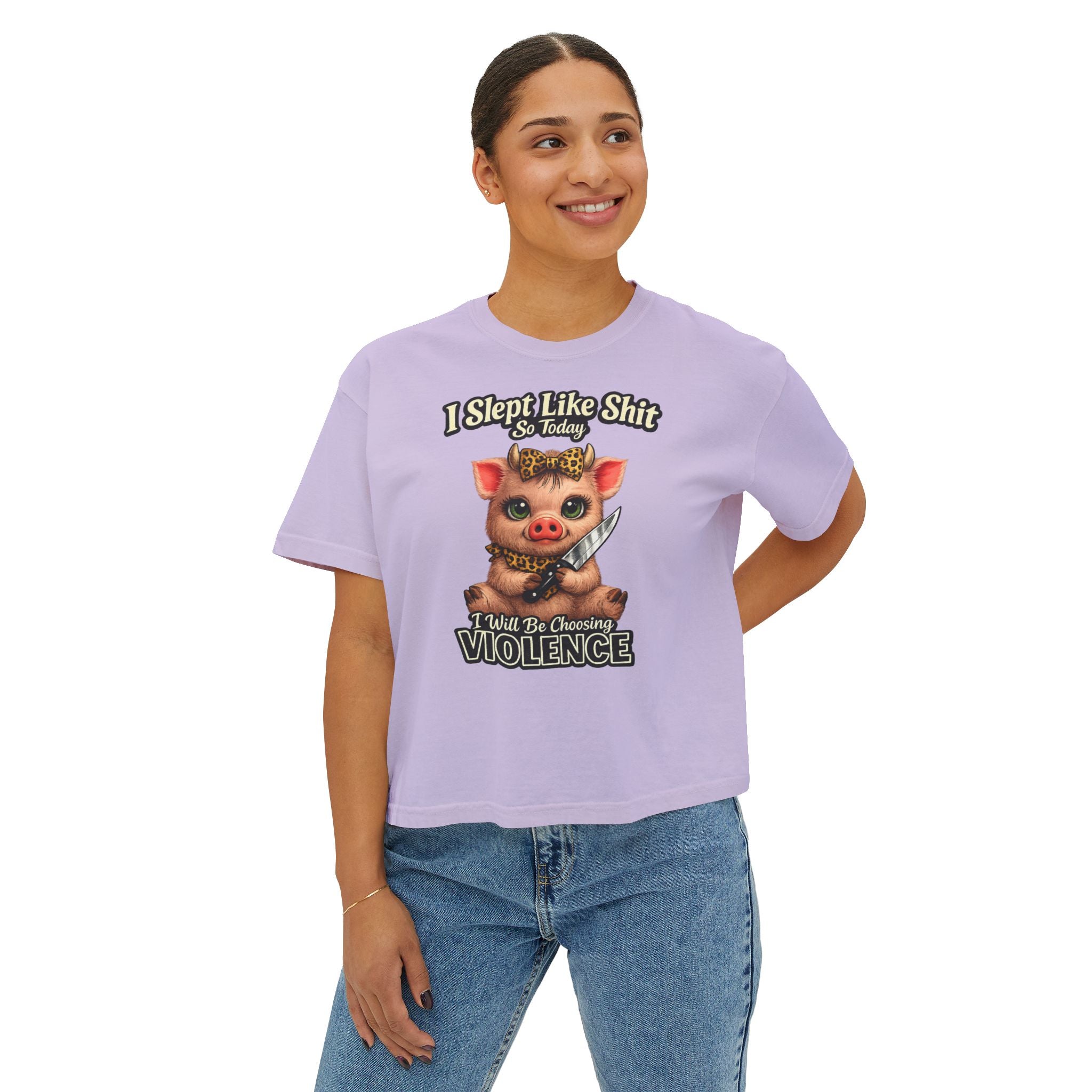 I Slept Like Shit Today I Will Be Choosing Violence Pig Tee