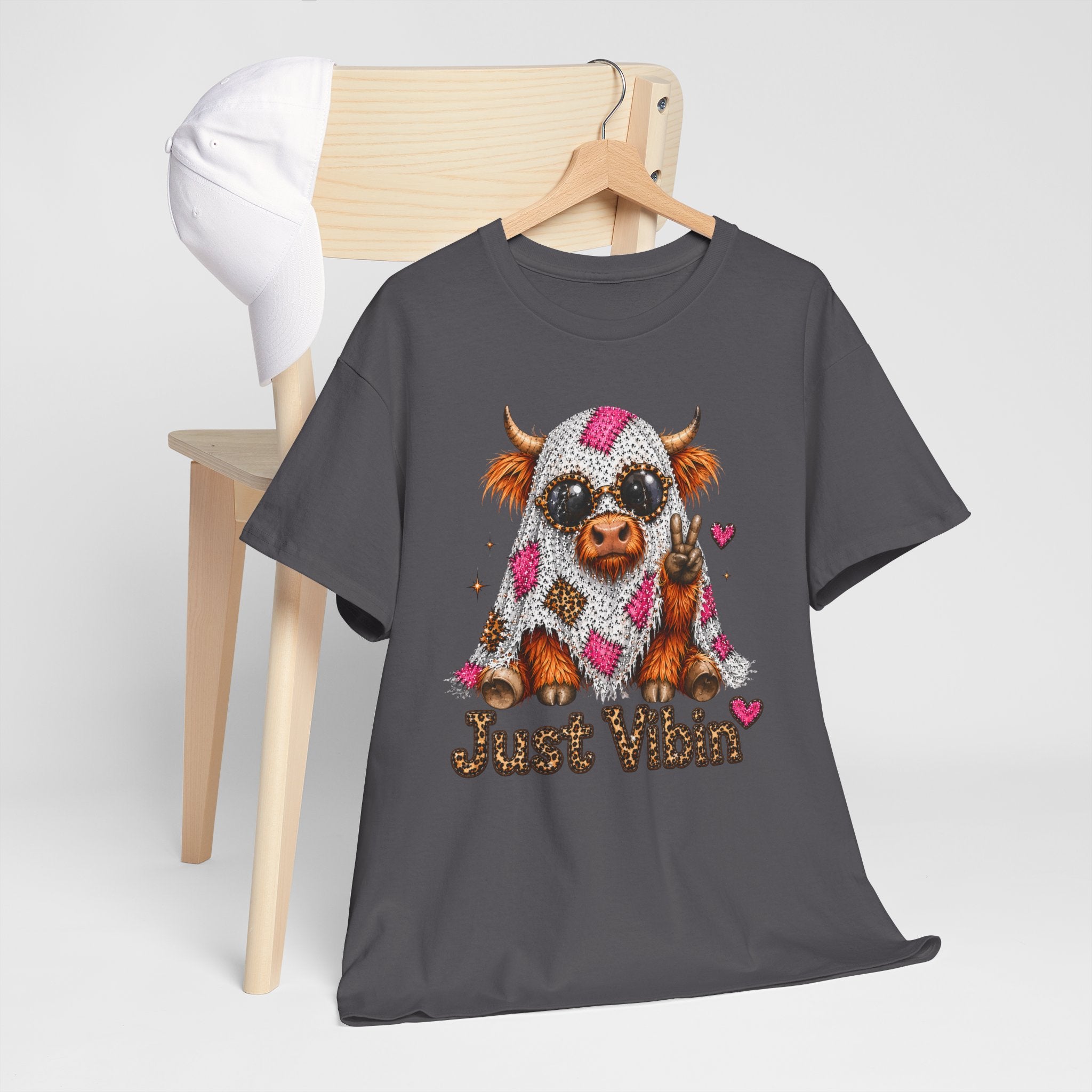 Cow With Blanket "Just Vibin" T‑Shirt