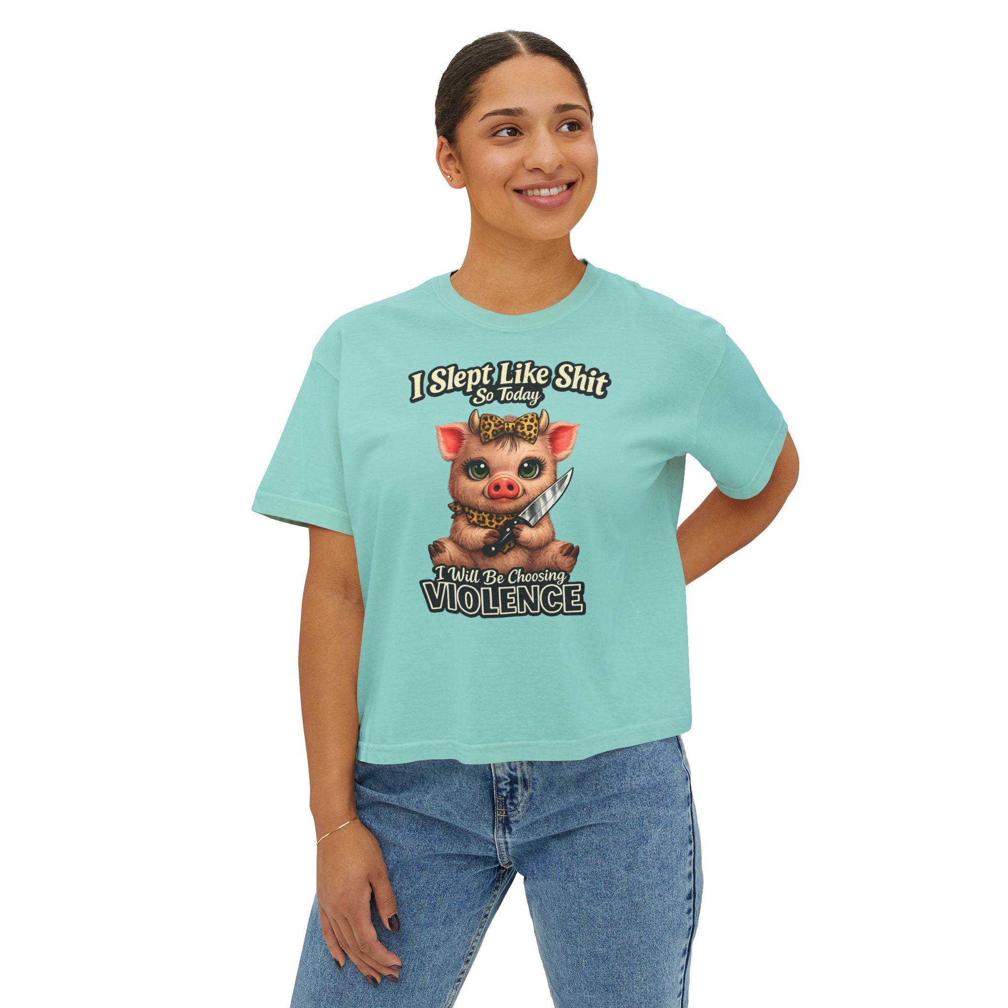 I Slept Like Shit Today I Will Be Choosing Violence Pig Tee