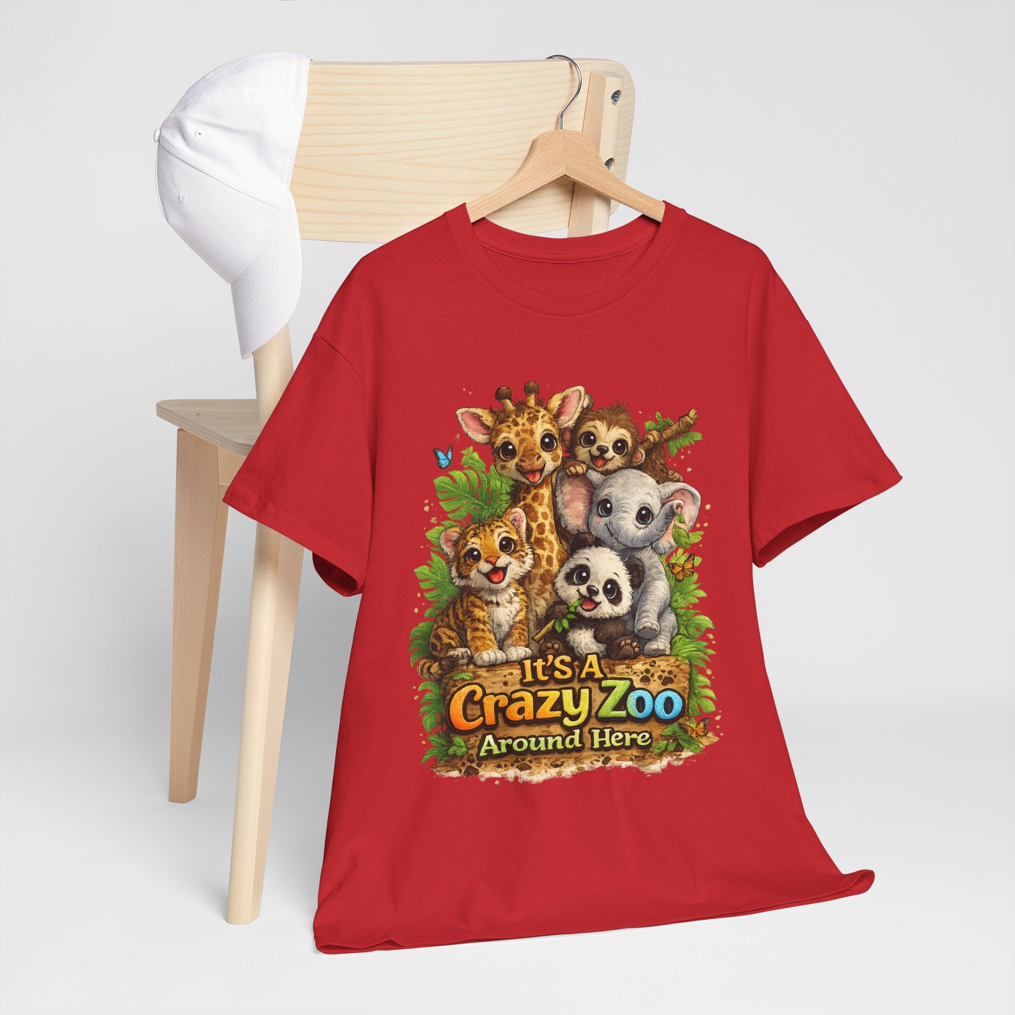Crazy Zoo T-Shirt — Cute Animal Family "It's A Crazy Zoo Around Here" Tee