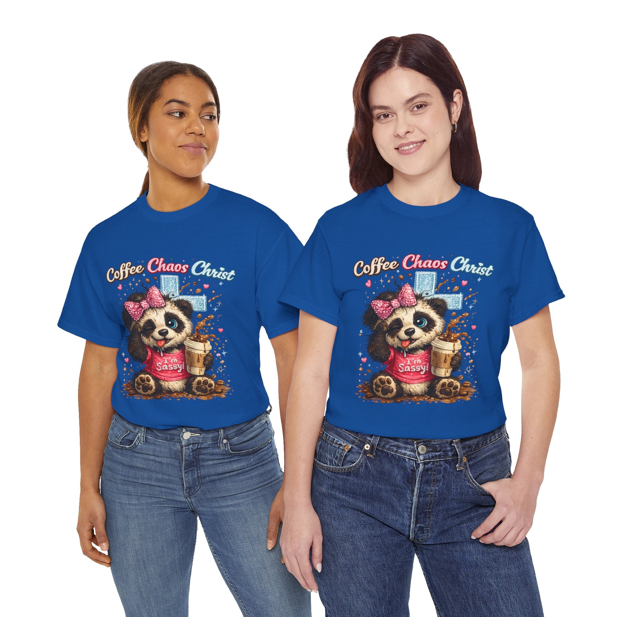 Coffee Chaos Critter T-Shirt — Cute Sassy Panda Coffee Tee