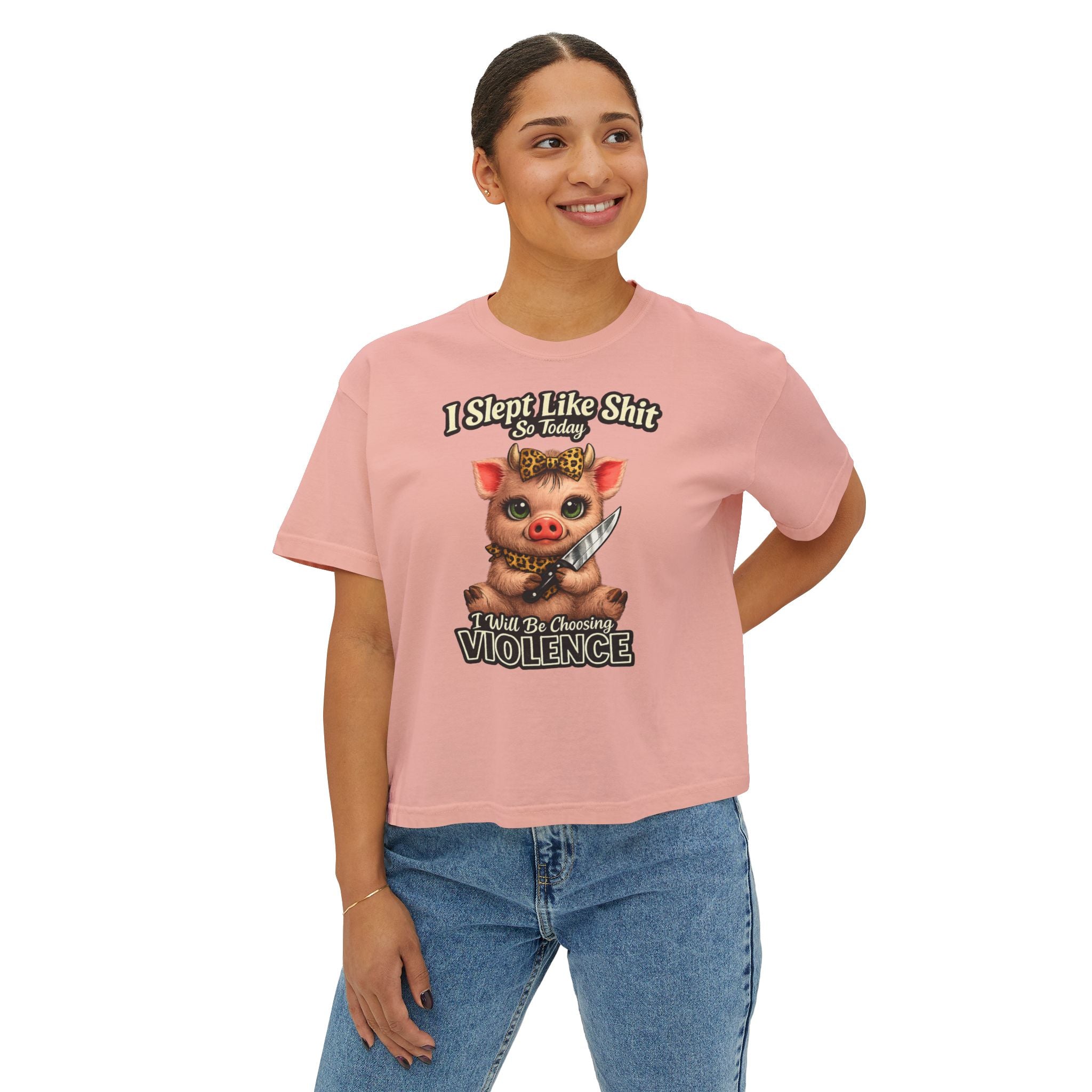 I Slept Like Shit Today I Will Be Choosing Violence Pig Tee
