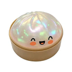Realistic Dumpling Squeeze Toy With Bamboo Steamer