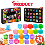 Christmas Advent Calendar Squishy Toy Set
