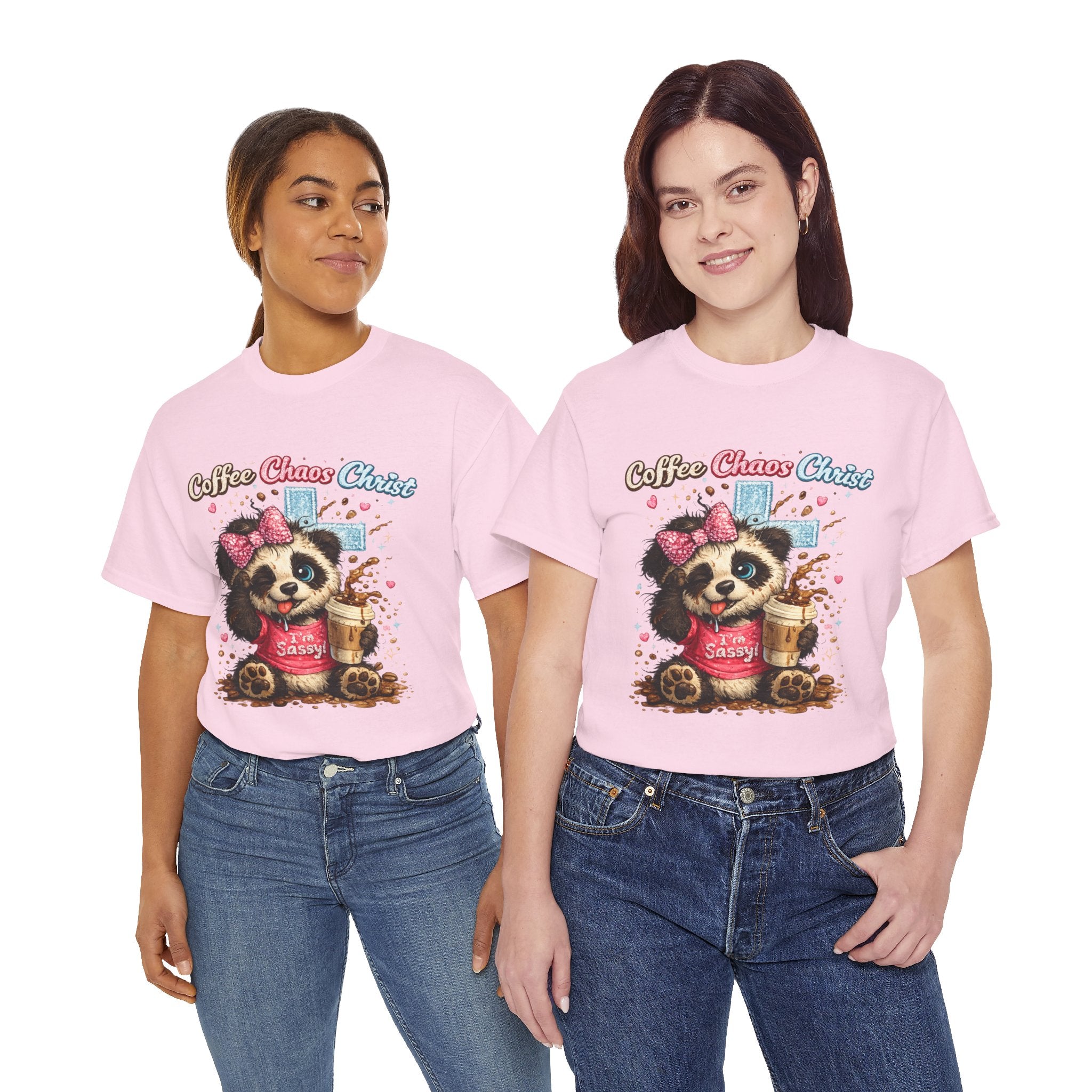 Coffee Chaos Critter T-Shirt — Cute Sassy Panda Coffee Tee