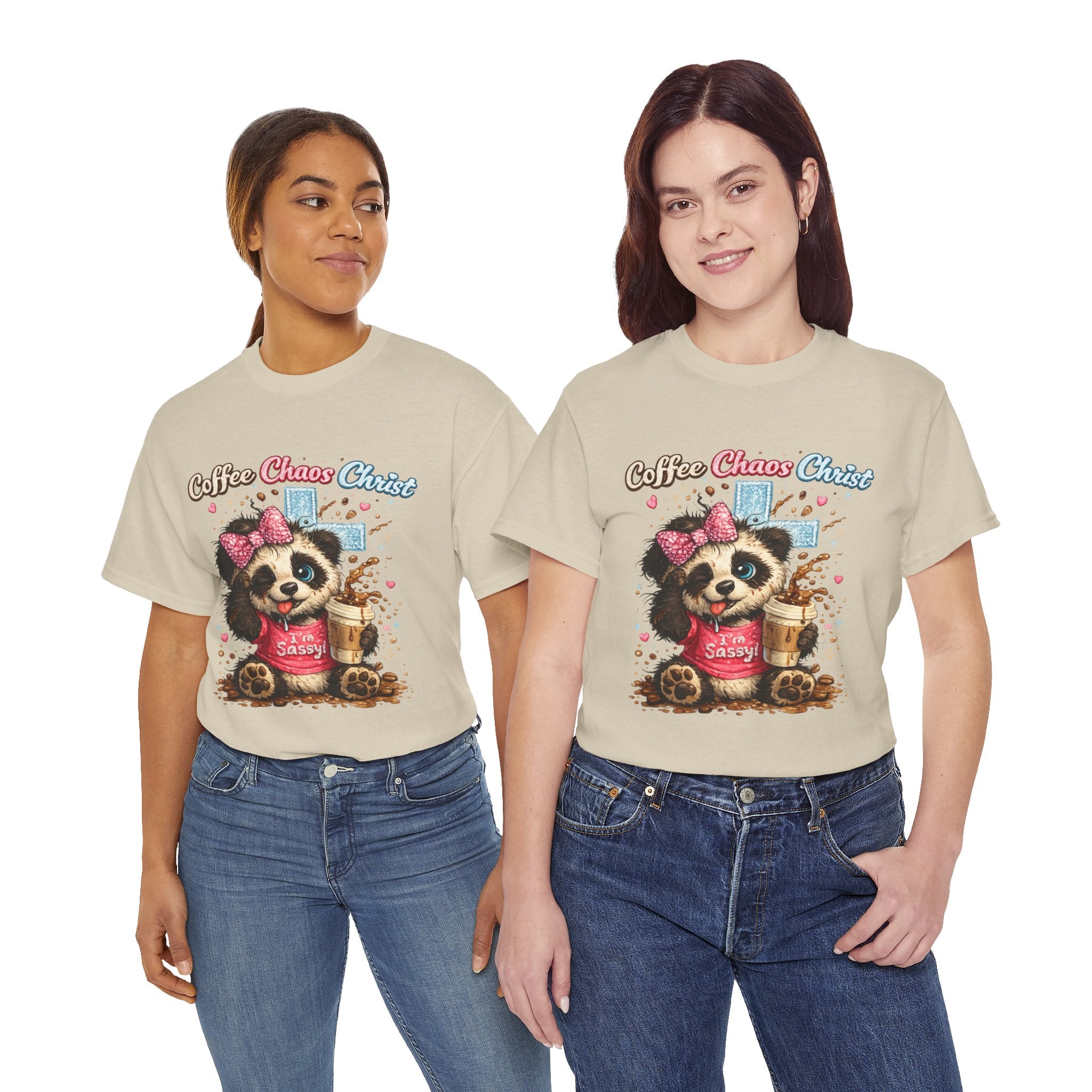 Coffee Chaos Critter T-Shirt — Cute Sassy Panda Coffee Tee