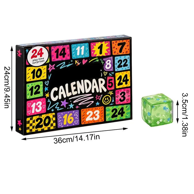 Christmas Advent Calendar Squishy Toy Set