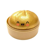 Realistic Dumpling Squeeze Toy With Bamboo Steamer