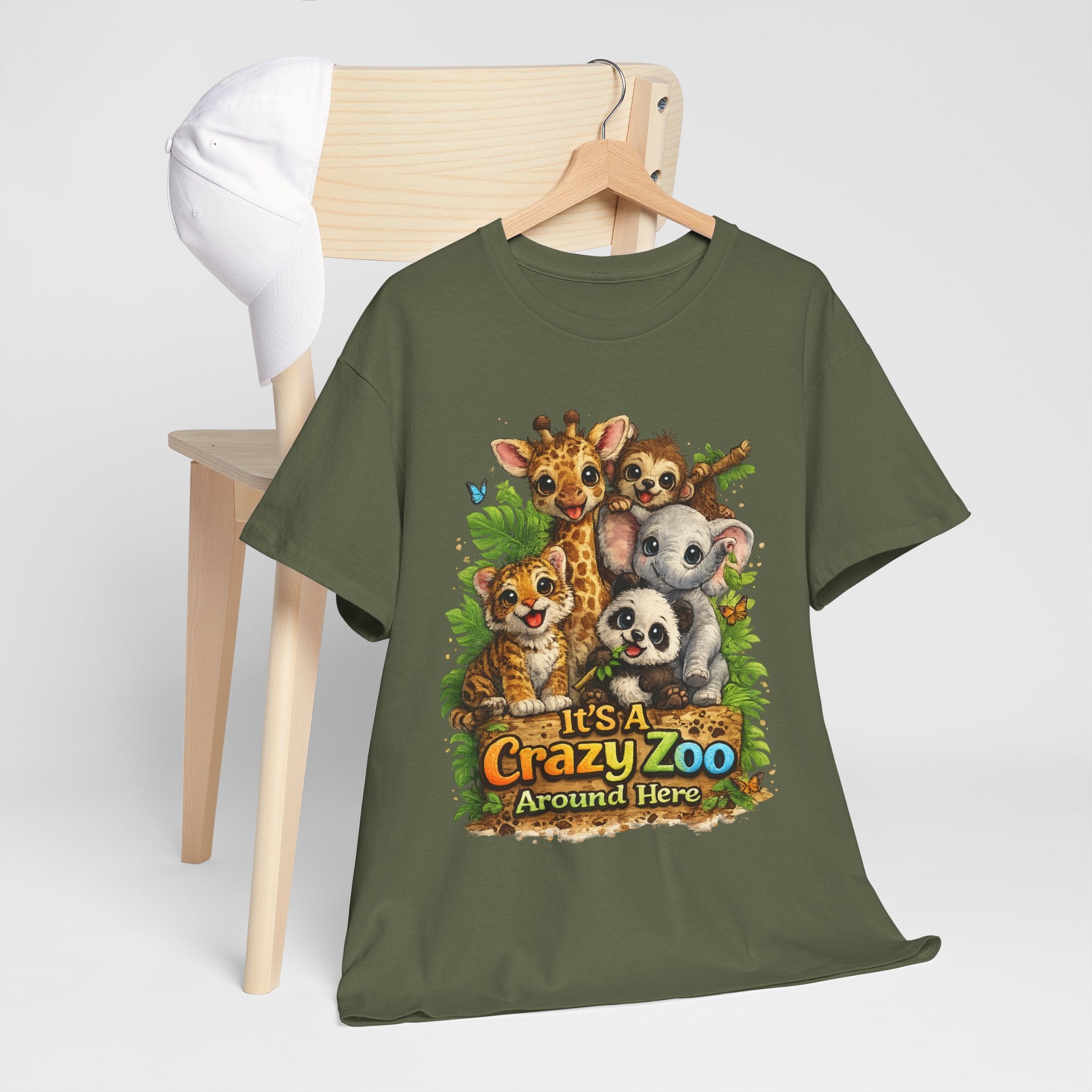 Crazy Zoo T-Shirt — Cute Animal Family "It's A Crazy Zoo Around Here" Tee