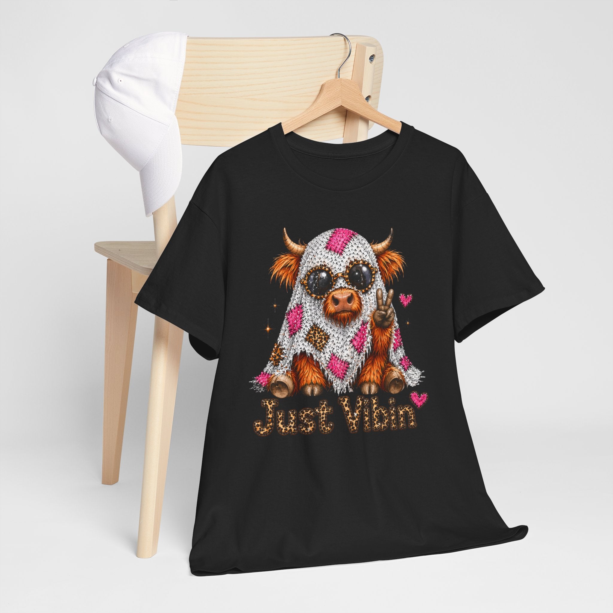 Cow With Blanket "Just Vibin" T‑Shirt