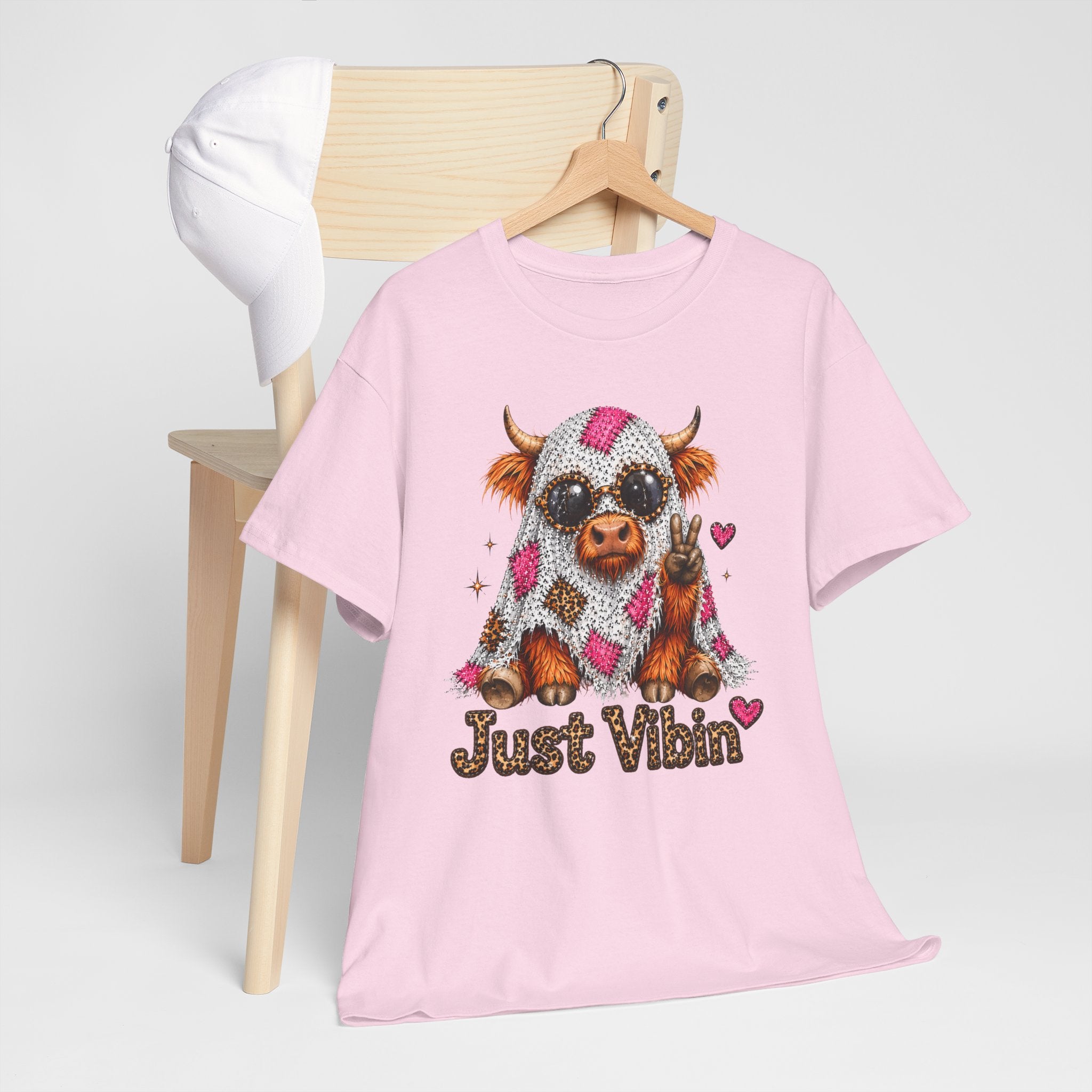 Cow With Blanket "Just Vibin" T‑Shirt
