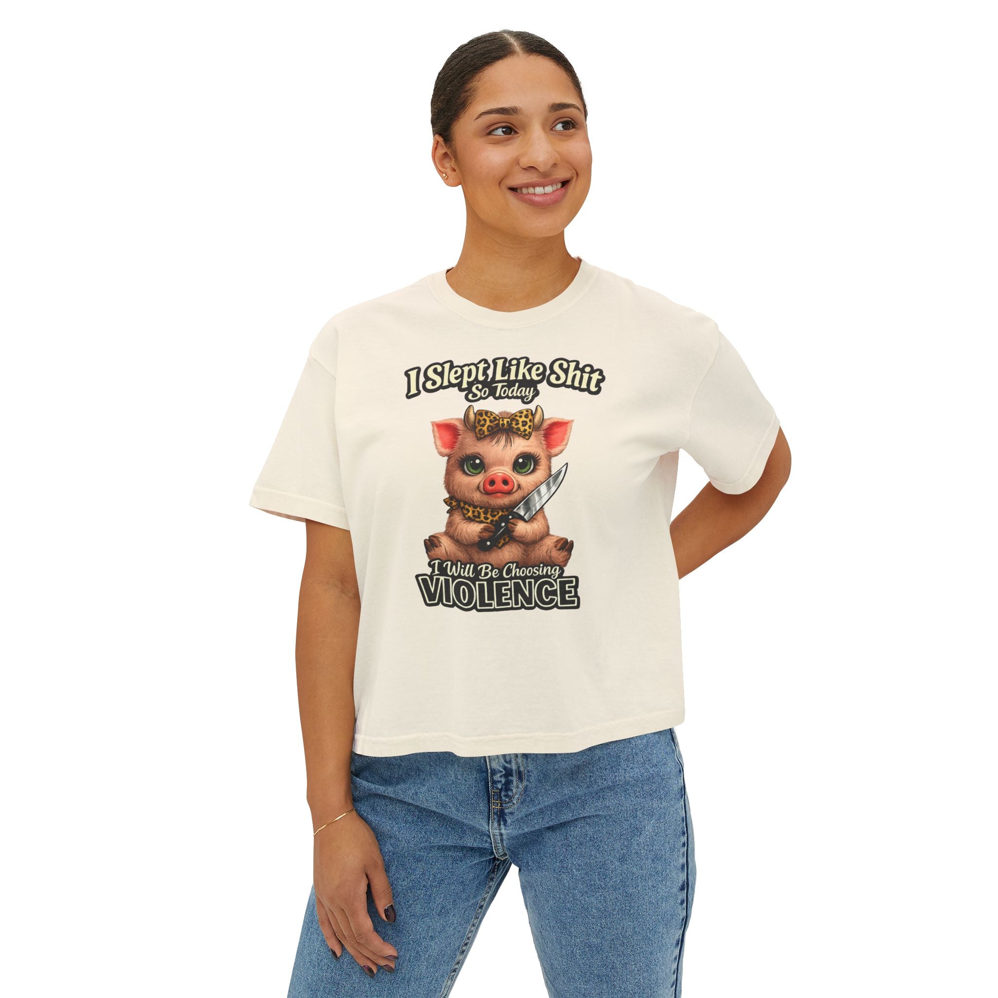 I Slept Like Shit Today I Will Be Choosing Violence Pig Tee