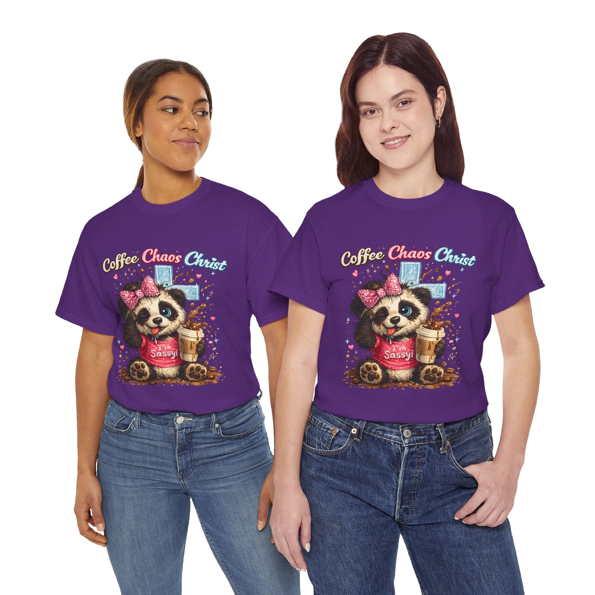 Coffee Chaos Critter T-Shirt — Cute Sassy Panda Coffee Tee