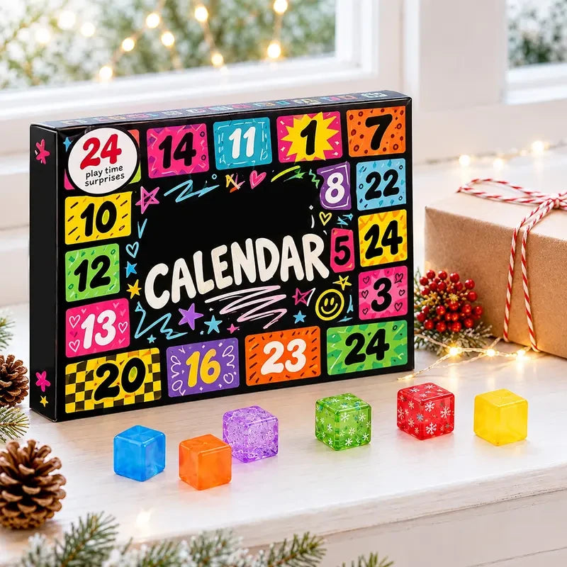 Christmas Advent Calendar Squishy Toy Set